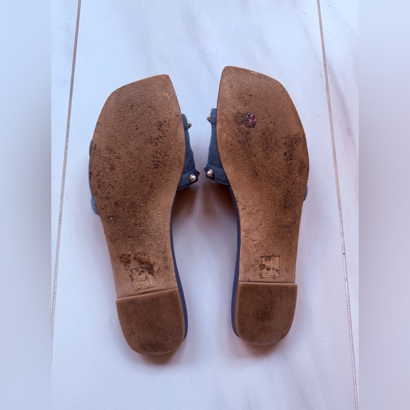 Stuart Weitzman Navy Studded Sandals - Picture 2 of 2